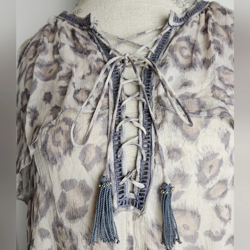 Vintage Leopard Silk Halter Top - Picture 6 of 15